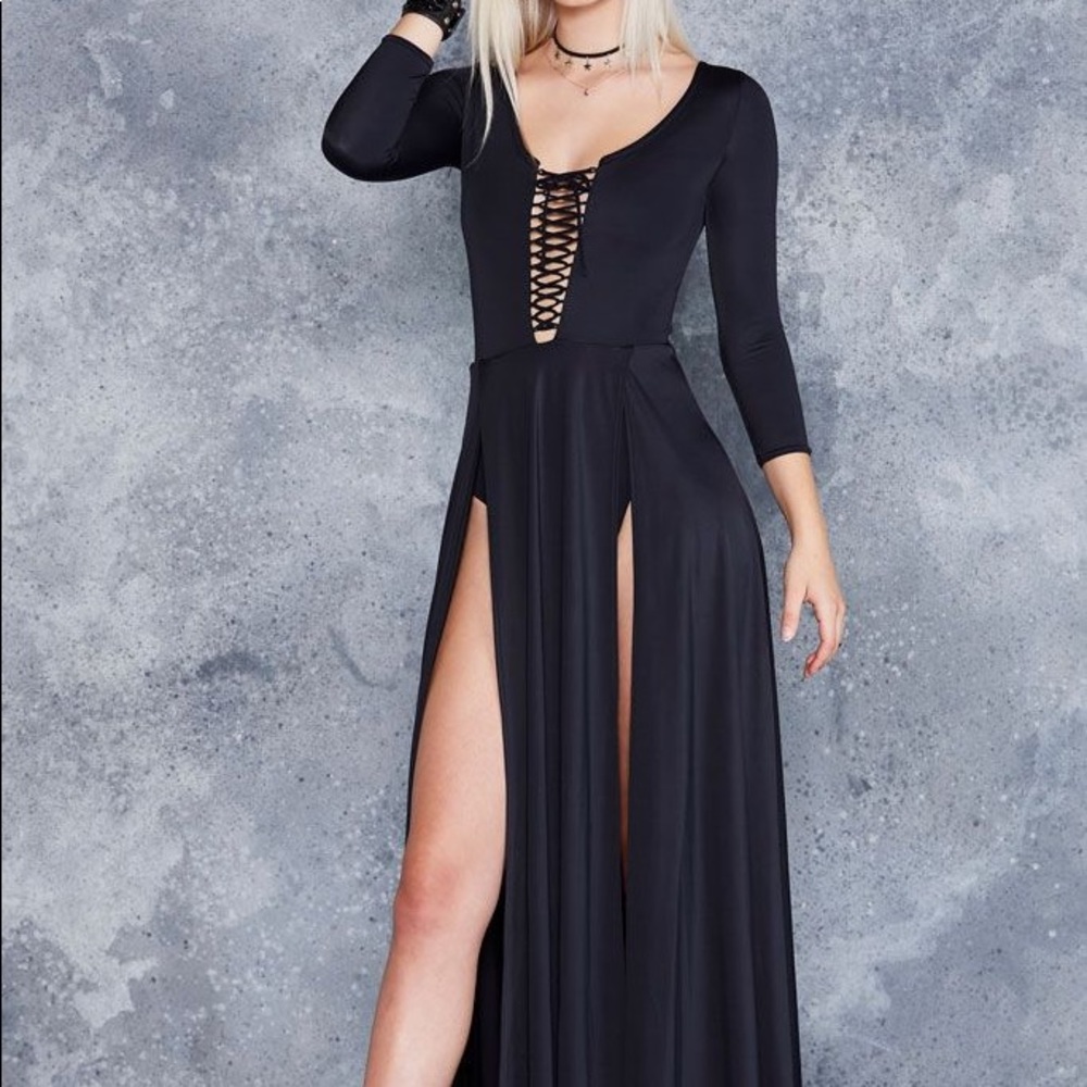 ISO blackmilk vamp slit maxi dress